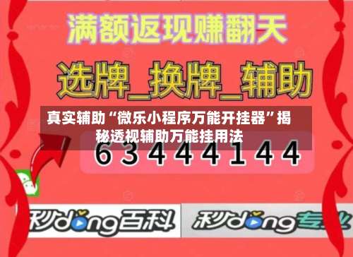 真实辅助“微乐小程序万能开挂器”揭秘透视辅助万能挂用法-第3张图片