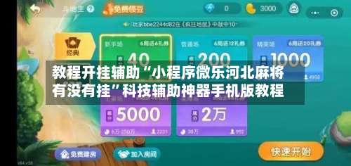 教程开挂辅助“小程序微乐河北麻将有没有挂”科技辅助神器手机版教程-第1张图片