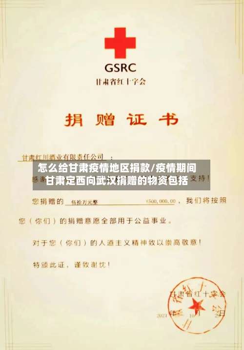 怎么给甘肃疫情地区捐款/疫情期间甘肃定西向武汉捐赠的物资包括-第3张图片