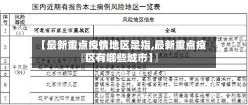 【最新重点疫情地区是指,最新重点疫区有哪些城市】-第1张图片