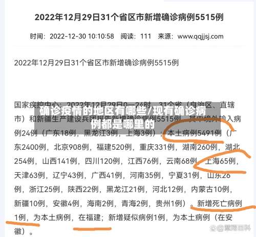 确诊疫情的地区有哪些/现有确诊病例都是哪里的-第2张图片