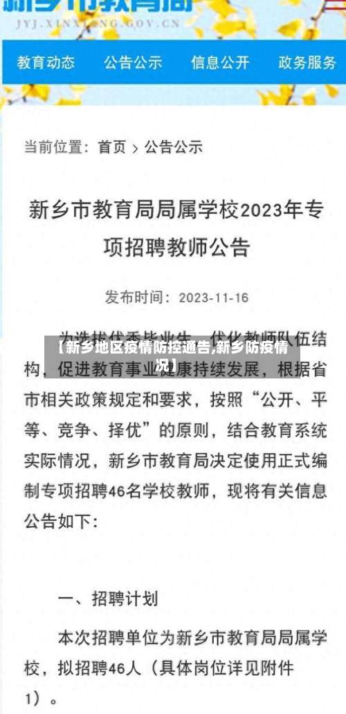 【新乡地区疫情防控通告,新乡防疫情况】-第3张图片
