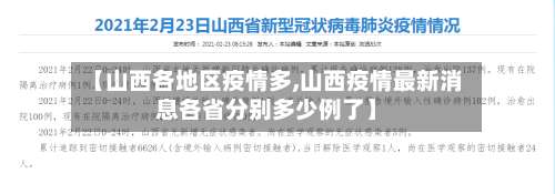 【山西各地区疫情多,山西疫情最新消息各省分别多少例了】-第2张图片