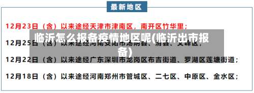 临沂怎么报备疫情地区呢(临沂出市报备)-第1张图片