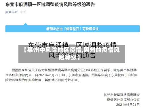 【惠州中风险地区疫情,惠州的疫情风险等级】-第1张图片