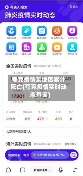 夸克疫情某地区累计死亡(夸克疫情实时动态查询)-第2张图片