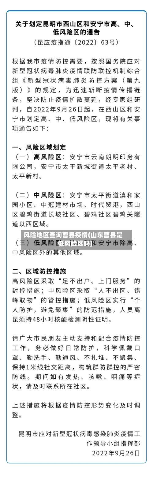 风险地区查询曹县疫情(山东曹县是低风险区吗)-第1张图片
