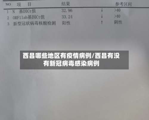 西昌哪些地区有疫情病例/西昌有没有新冠病毒感染病例-第2张图片