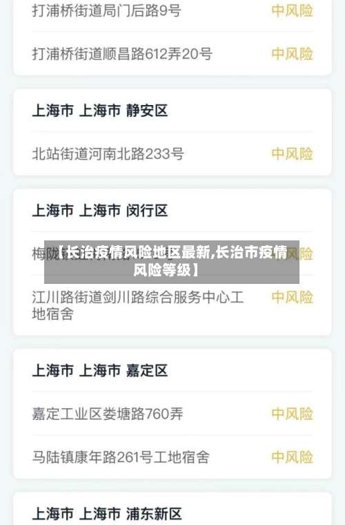 【长治疫情风险地区最新,长治市疫情风险等级】-第1张图片