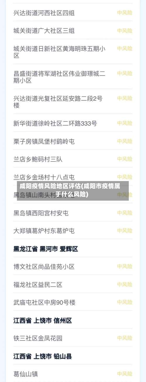 咸阳疫情风险地区评估(咸阳市疫情属于什么风险)-第2张图片