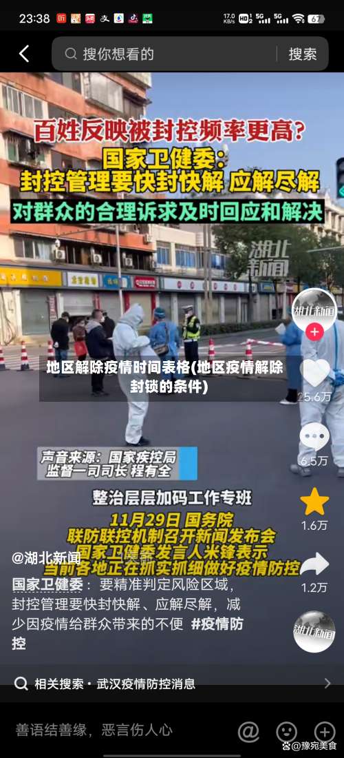 地区解除疫情时间表格(地区疫情解除封锁的条件)-第3张图片