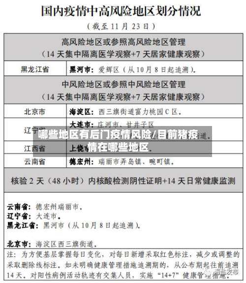 哪些地区有后门疫情风险/目前猪疫情在哪些地区-第3张图片