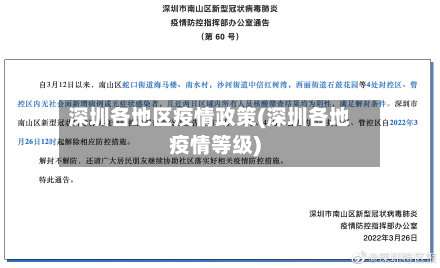 深圳各地区疫情政策(深圳各地疫情等级)-第1张图片