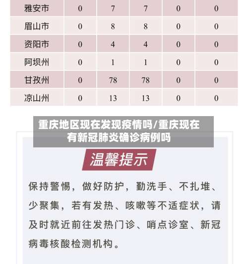 重庆地区现在发现疫情吗/重庆现在有新冠肺炎确诊病例吗-第3张图片