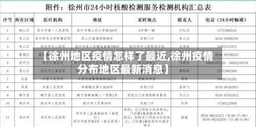 【徐州地区疫情怎样了最近,徐州疫情分布地区最新消息】-第1张图片